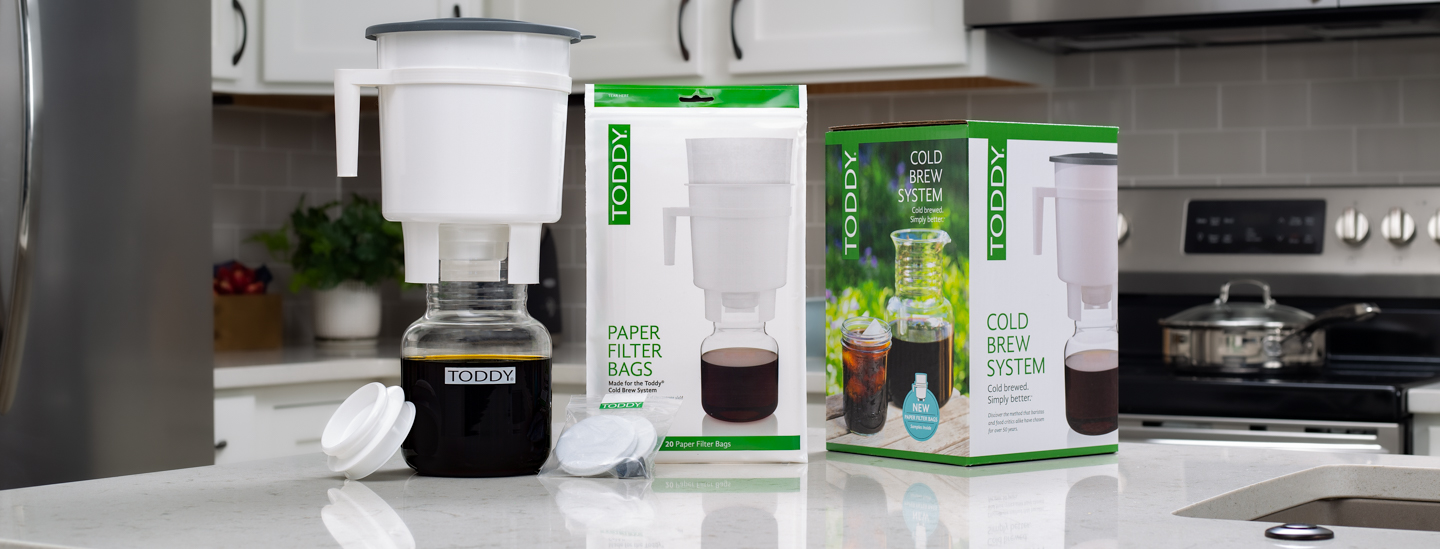 Tody Cold Brew System for home on kitchen counter 